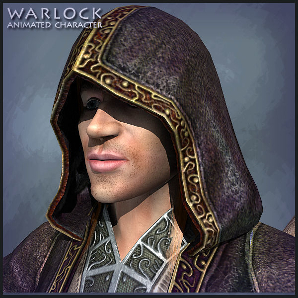 Warlock with Horse Low-poly 3D model_12