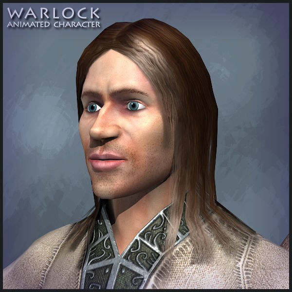 Warlock with Horse Low-poly 3D model_11