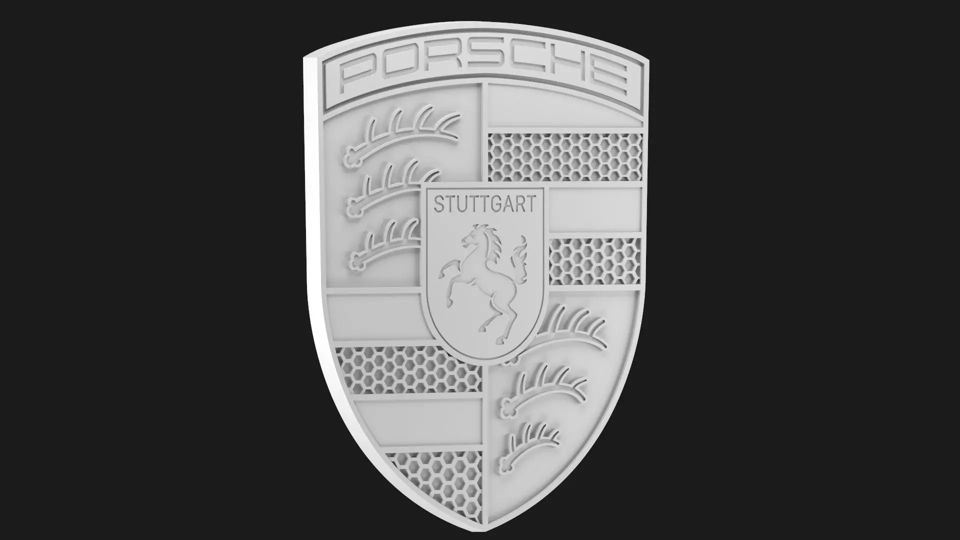 Porsche logo 01 3D print model