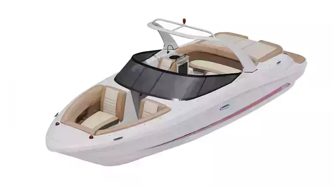 Powerboat Low-poly 3D model