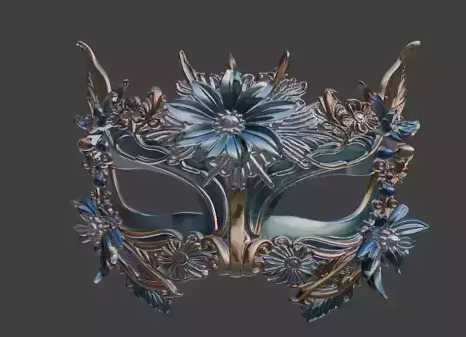 Fantasy Floral Steampunk Masquerade Mask