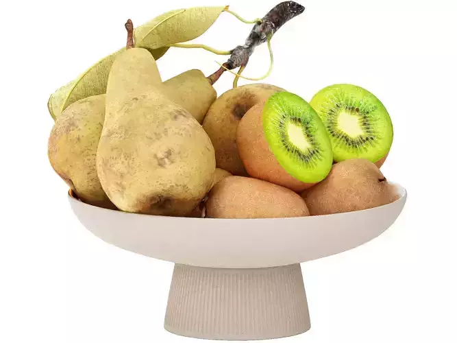 bowl of pearls and kiwi fruit