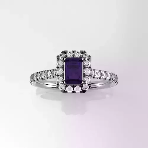 Radiant Halo Ring -  50 points - 1-5 mm round melee