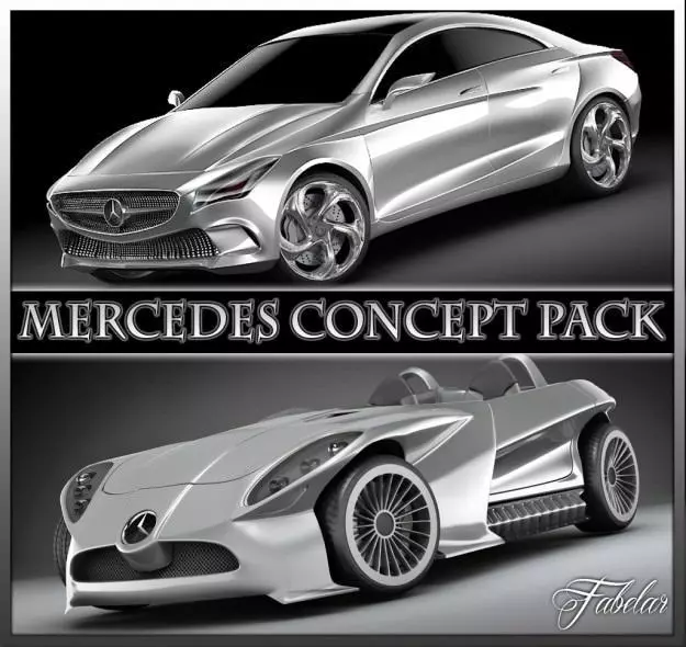Mercedes Concept pack 3D model_0