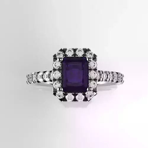 Radiant Halo Ring -  100 points - 1-7 mm round melee