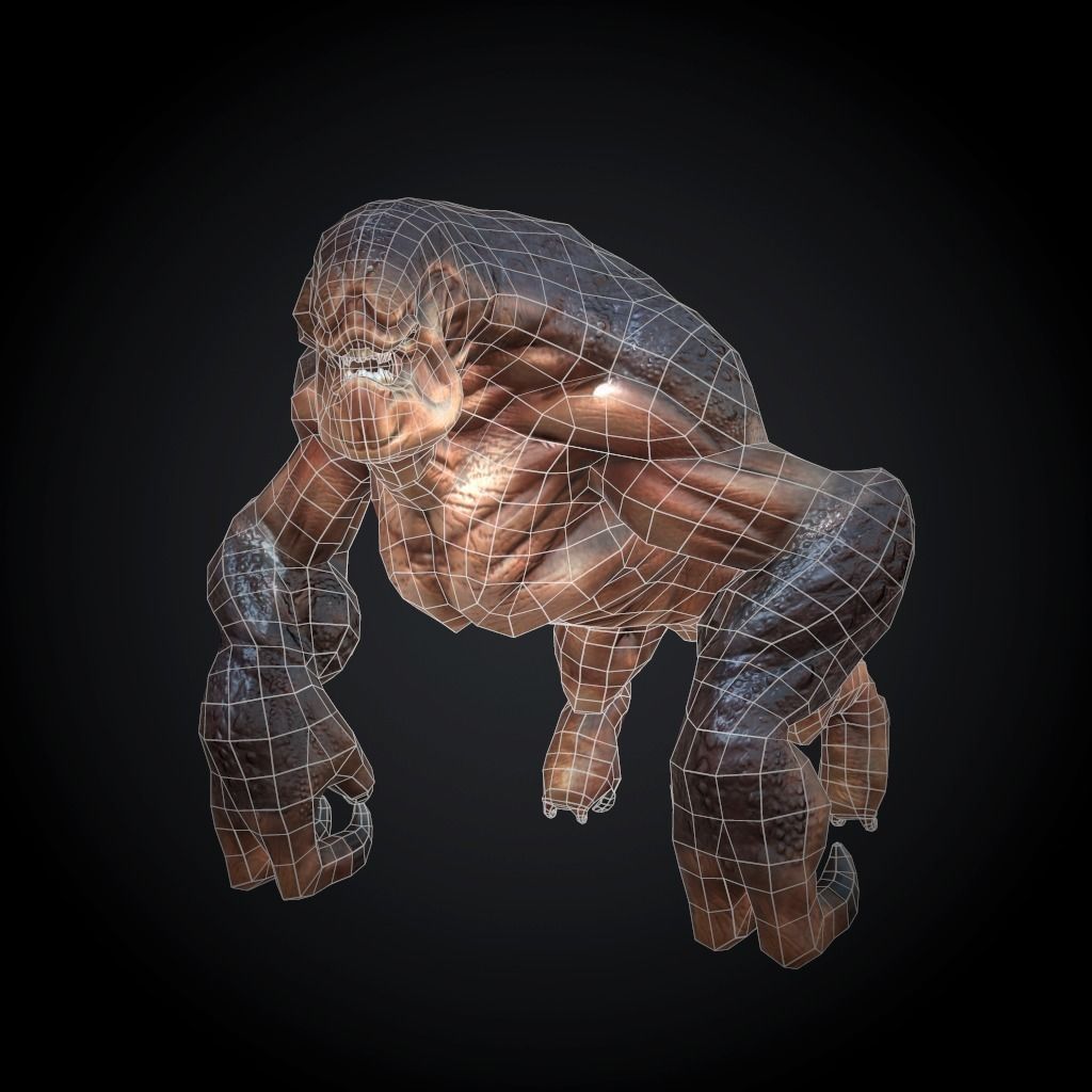 Creature Hunter Low-poly 3D model_4
