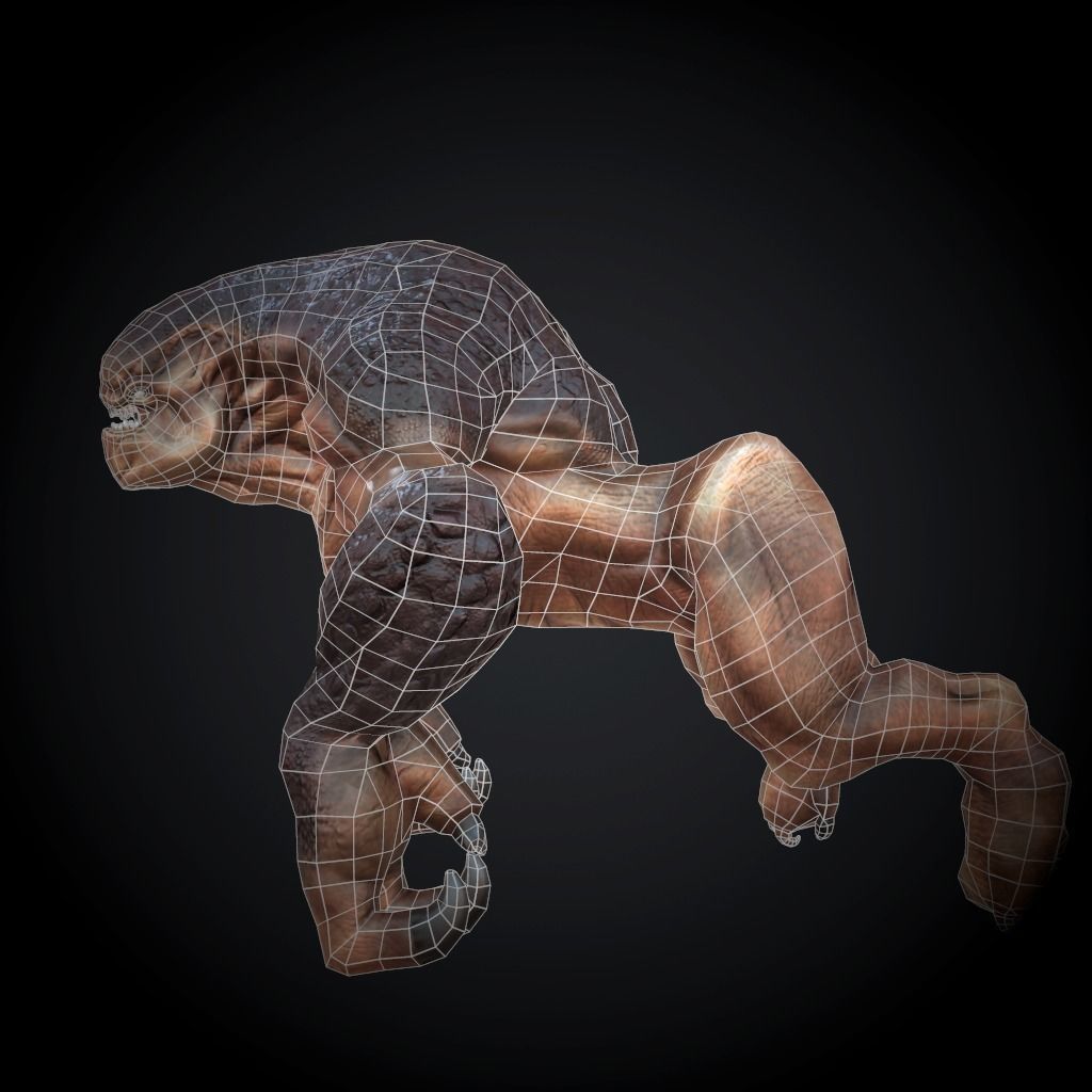 Creature Hunter Low-poly 3D model_5