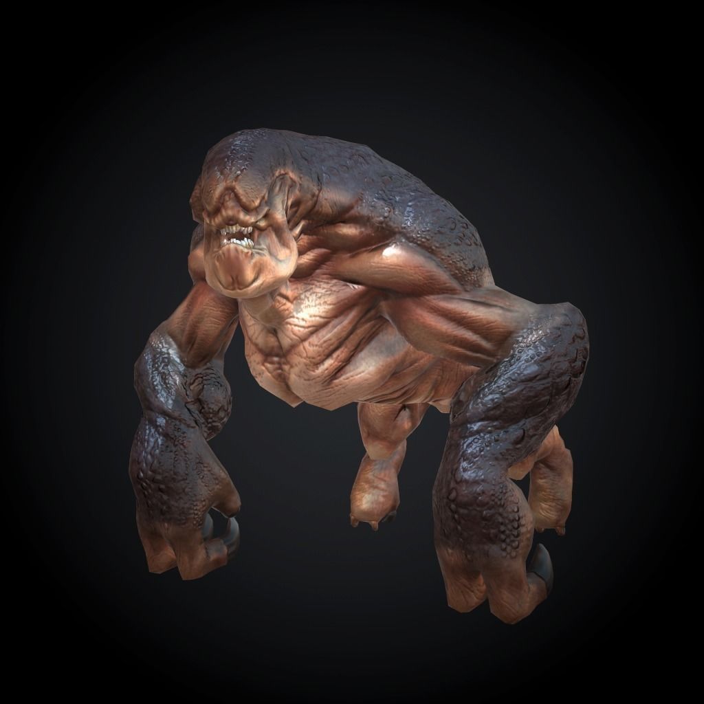 Creature Hunter Low-poly 3D model_2