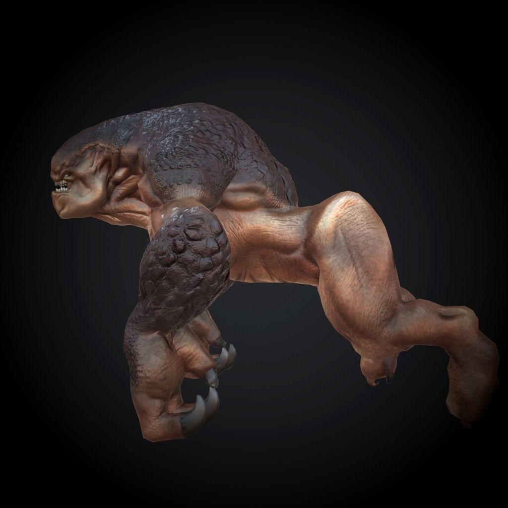 Creature Hunter Low-poly 3D model_3