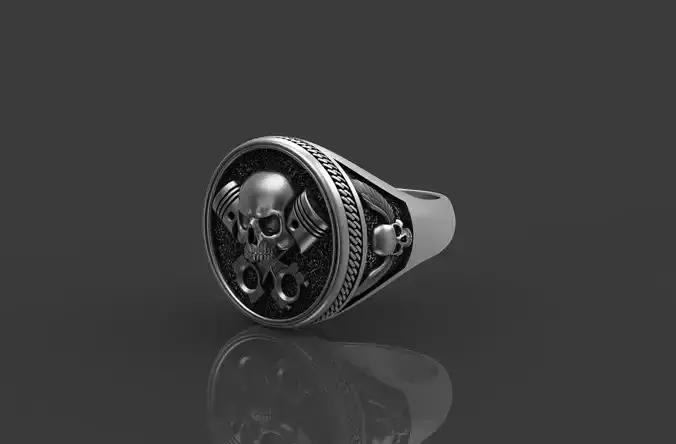 Biker Skull Ring 