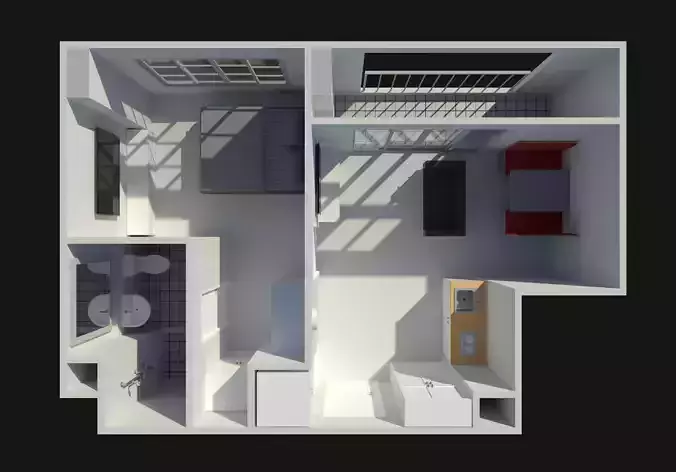 Apartment room by REVIT 25R08