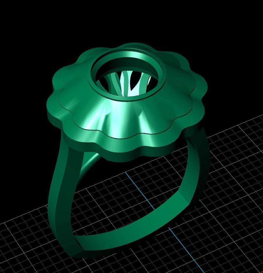 Stella engagement ring 3D print model_4