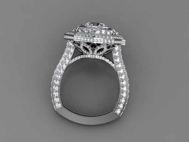 Stella engagement ring 3D print model_2