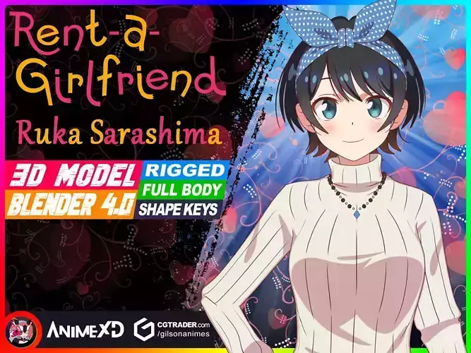 Ruka Sarashina - Rent A Girlfriend - 3D Model Blender