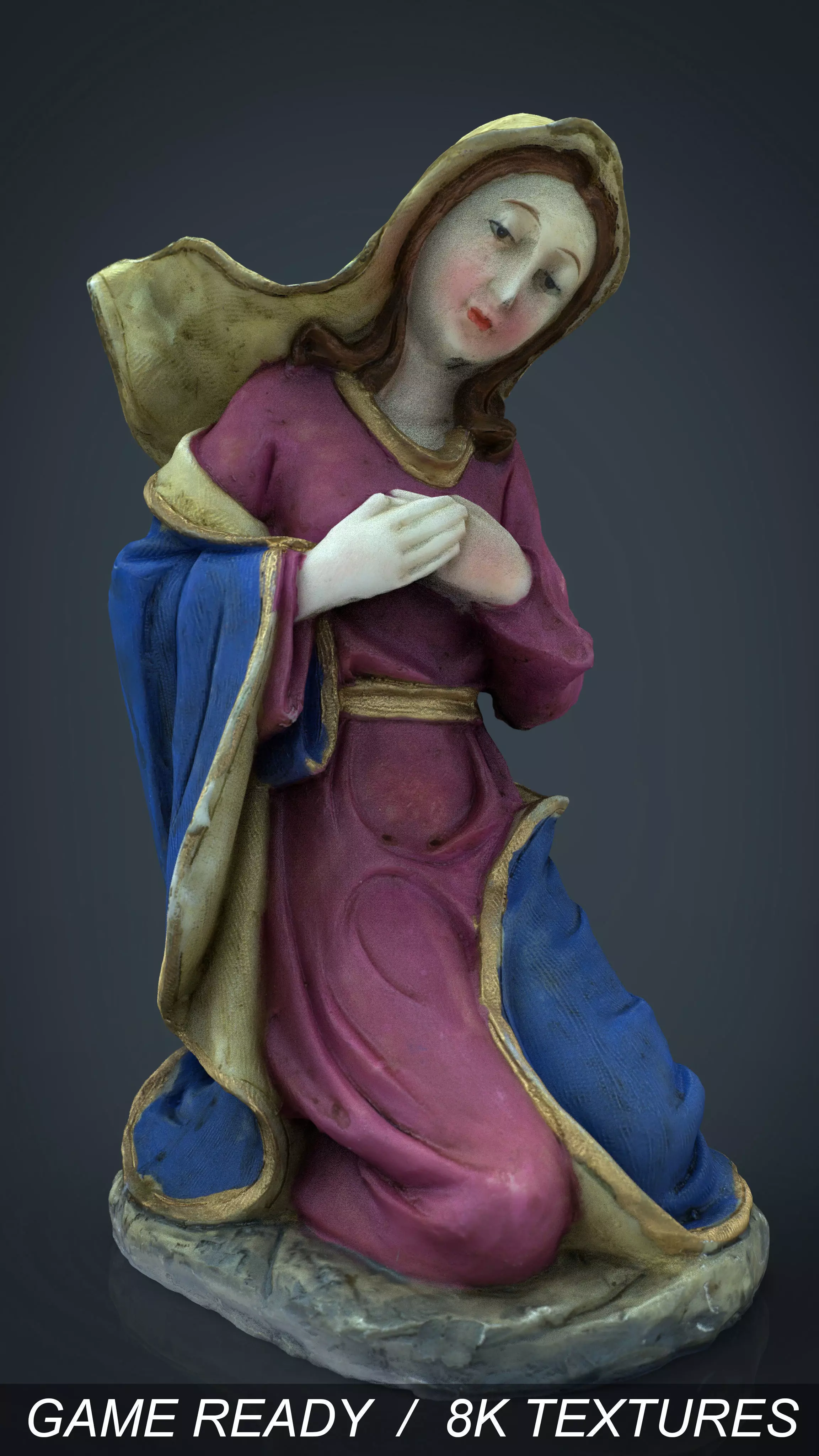 The Virgin Mary Low-poly 3D model