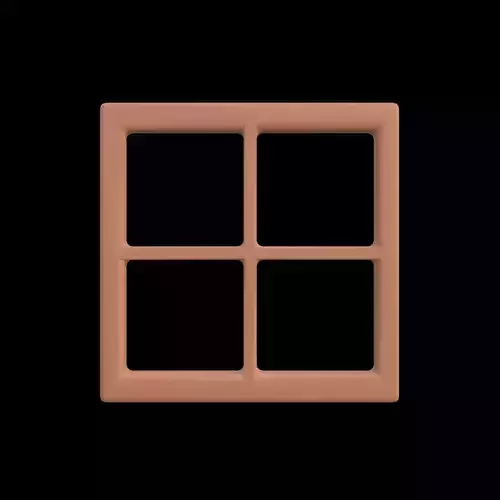 Simple Stylized Square Window Frame
