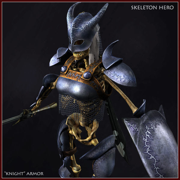Skeleton Hero Knight Low-poly 3D model_6