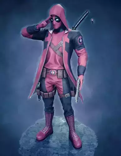 DeadPool - Marvel Low-poly 3D model