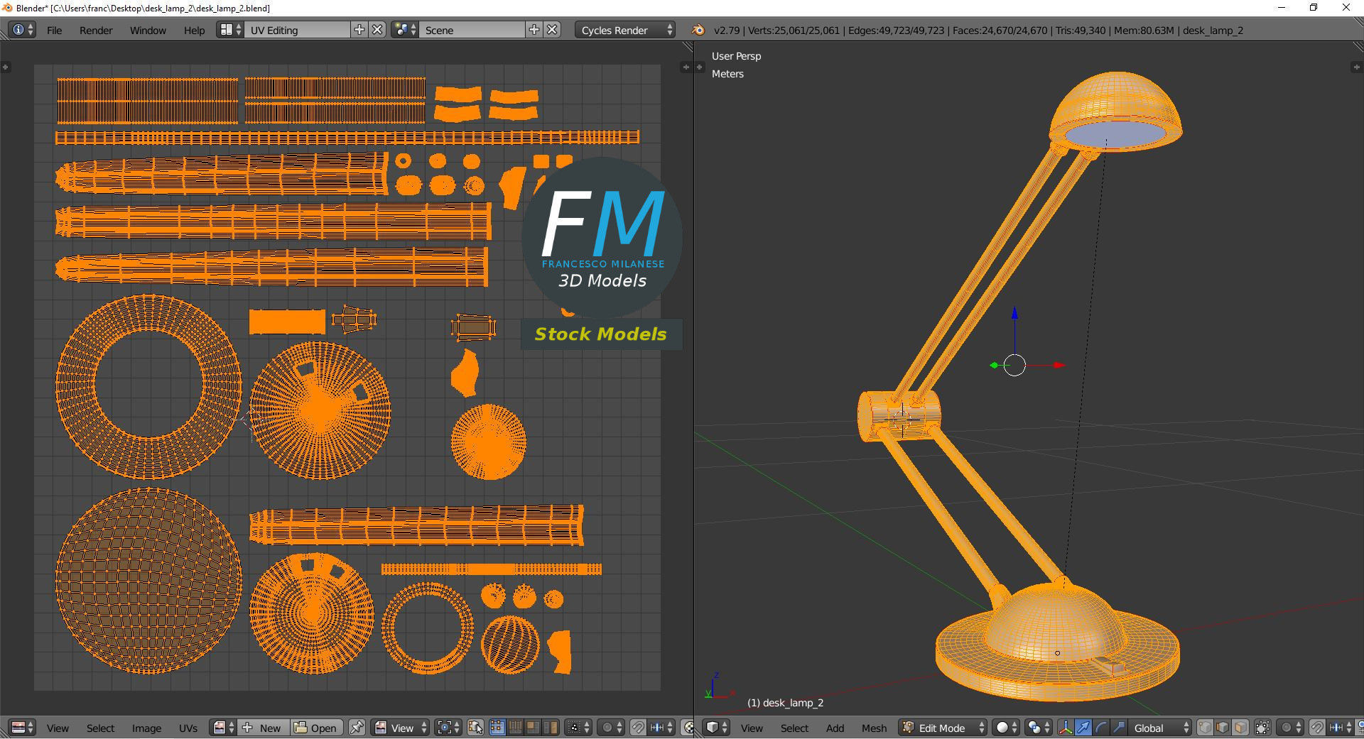 Desk lamp 2 3D model_10