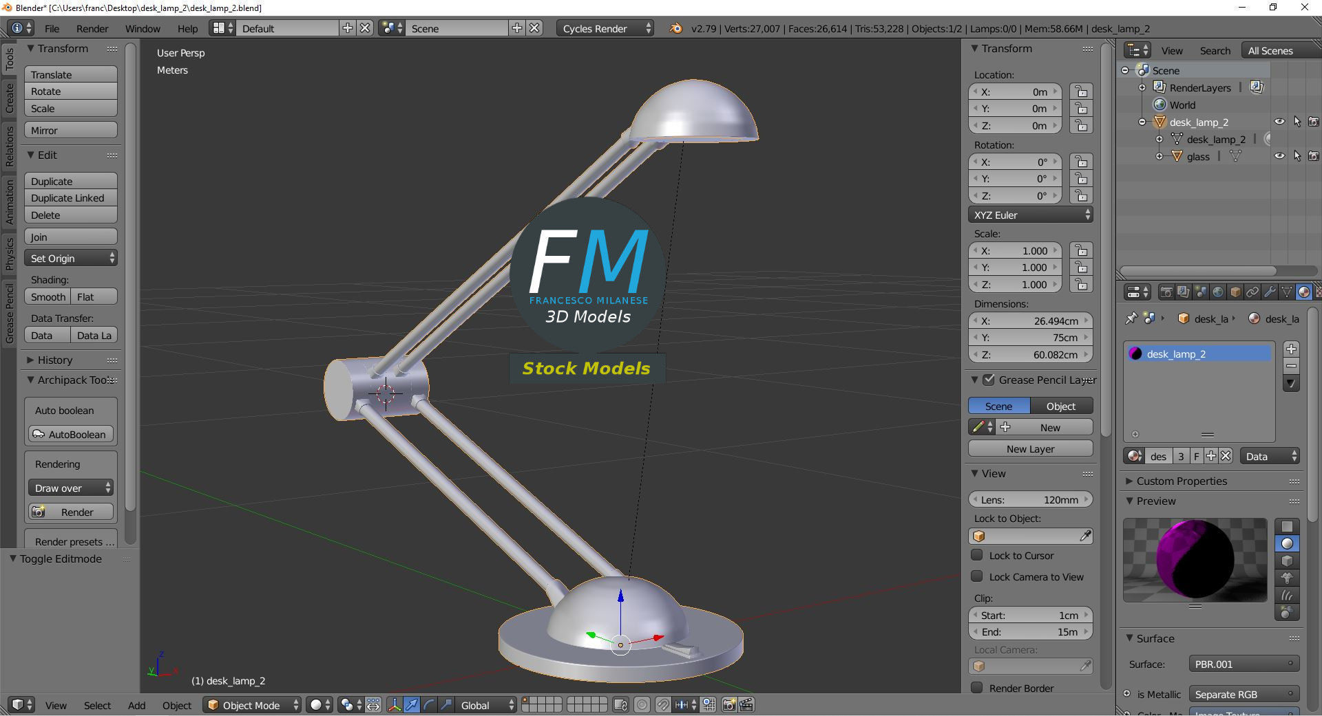 Desk lamp 2 3D model_9