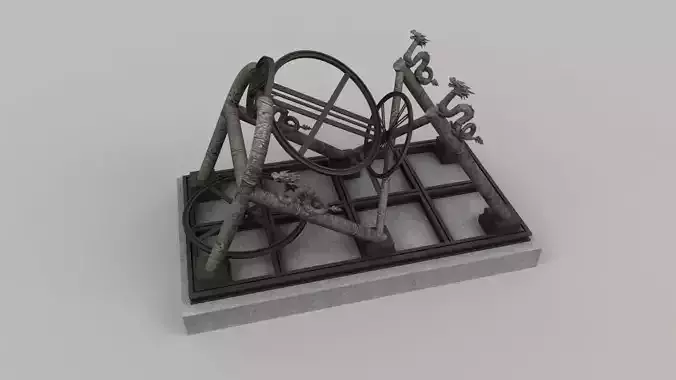 Korean Astronomical Instrument Gani  3D Model 