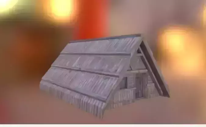 Low -poly Bamboo house