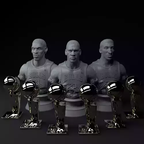 Chicago Bulls Big Three Premium Diorama STL