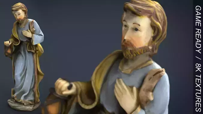 Saint Joseph Low-poly 3D model