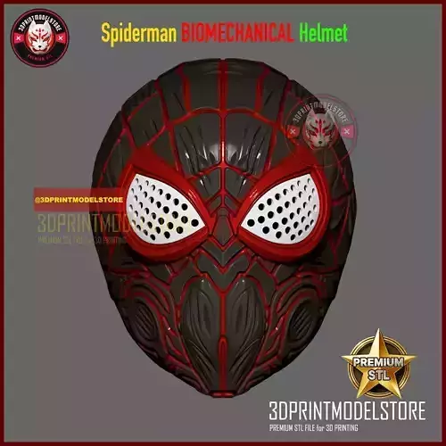 Spiderman Biomechanical Helmet - Marvel Spiderman Mask Cosplay