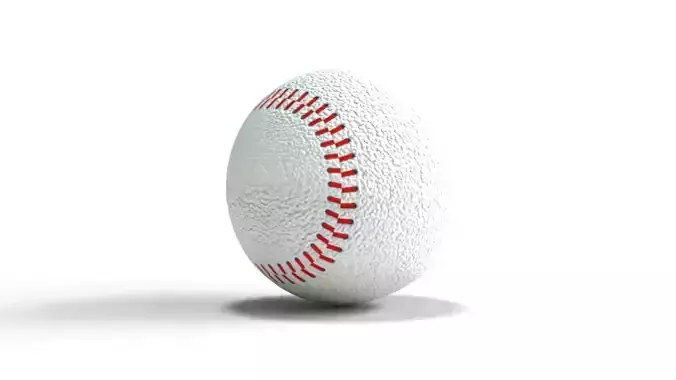 Realistic Baseball Low Poly 3D Model
