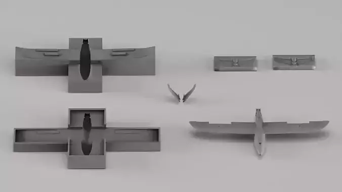 001671 Aircraft Model with Mold Set