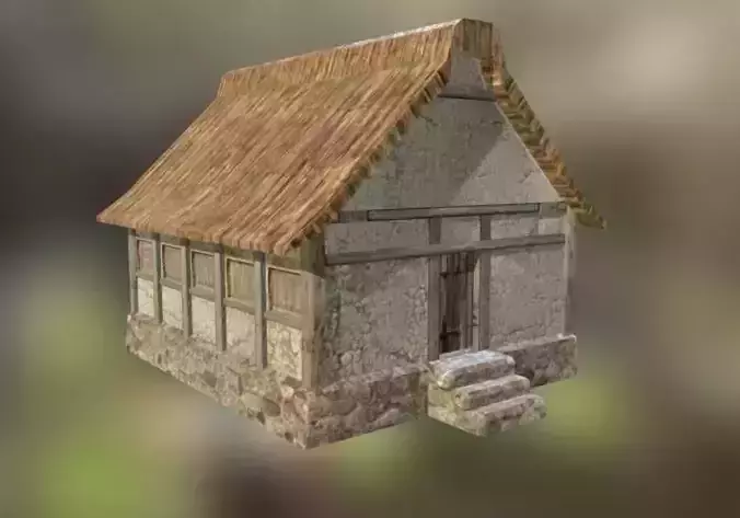 Low-poly rural house 