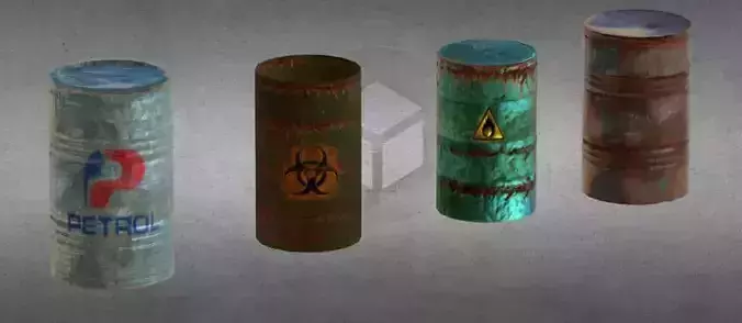 Metal Barrels   3D model