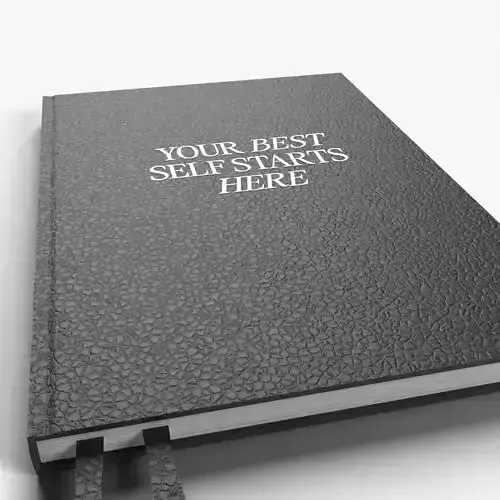 Notebook 3DModel Leather Cover with Bookmark