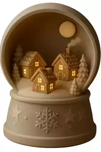 Christmas Gingerbread House Snow Globe
