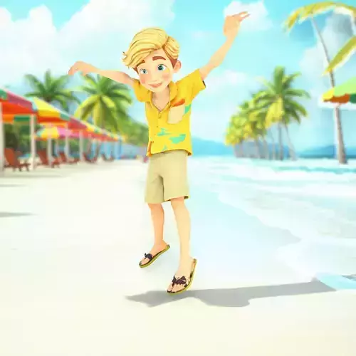 Cheerful Summer Boy model pack