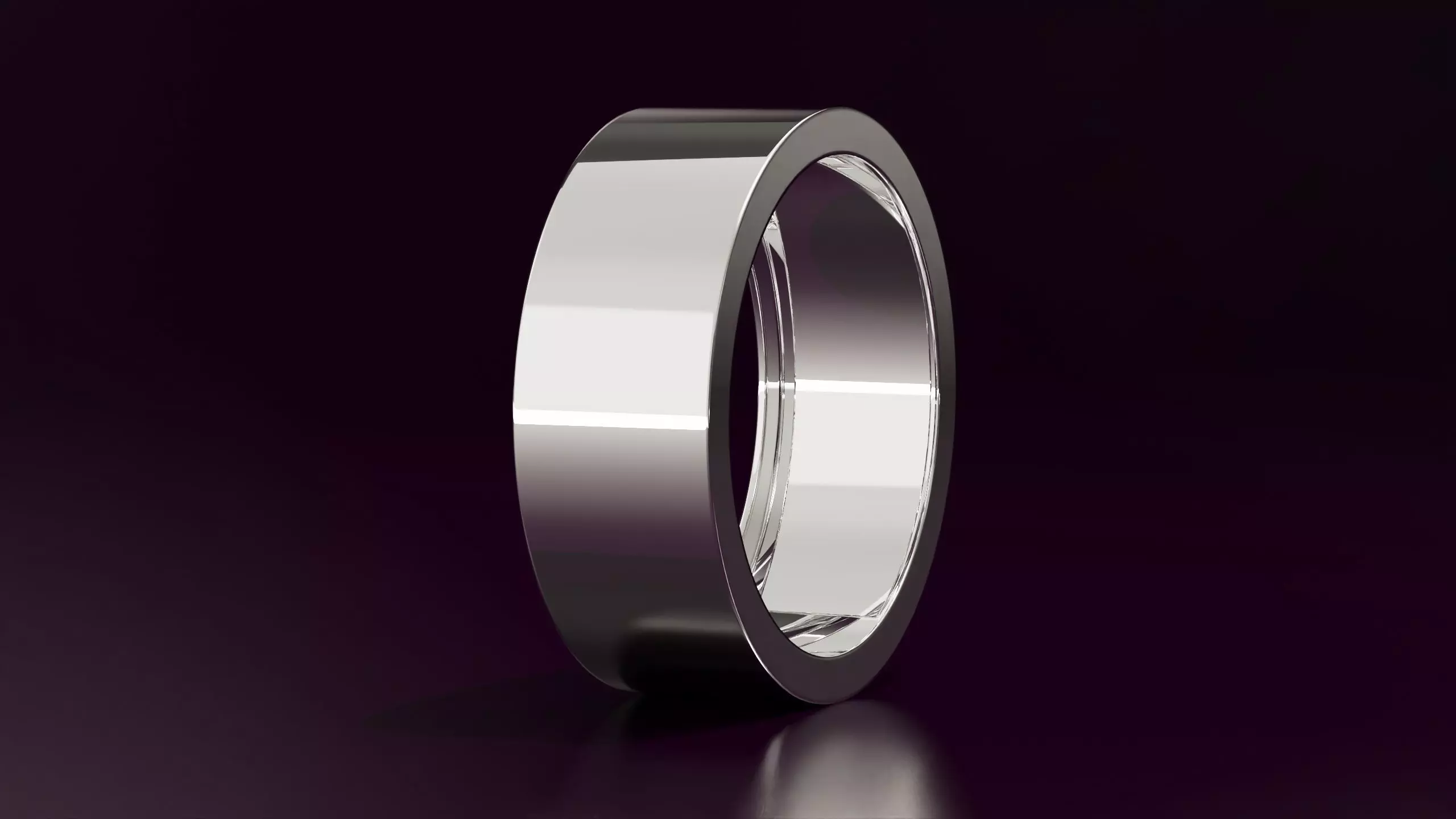 Mens wedding band N12 8mm EU60 Free 3D print model