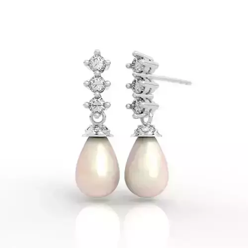 Exclusive Teardrop Pearl Dangle Earrings Template
