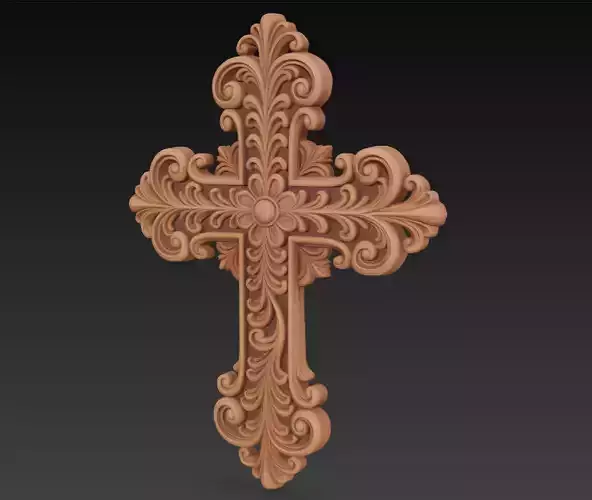 Ornamental Wood Carving - Baroque Floral Decorative 3D Relief