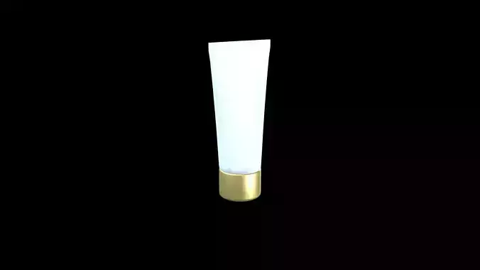 Cosmetic Cream Tube with Gold Cap 