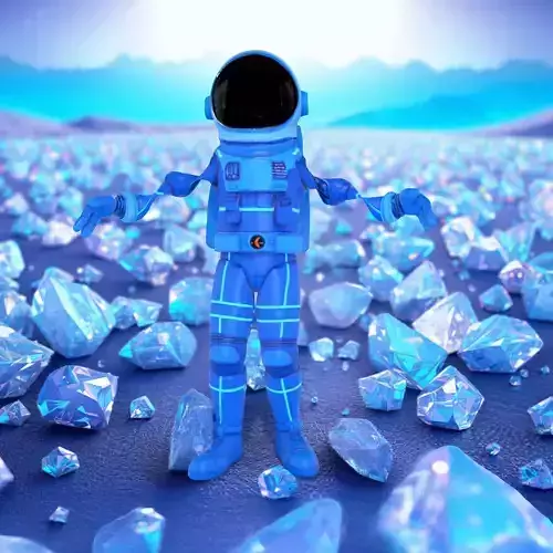 Futuristic Blue Astronaut model pack