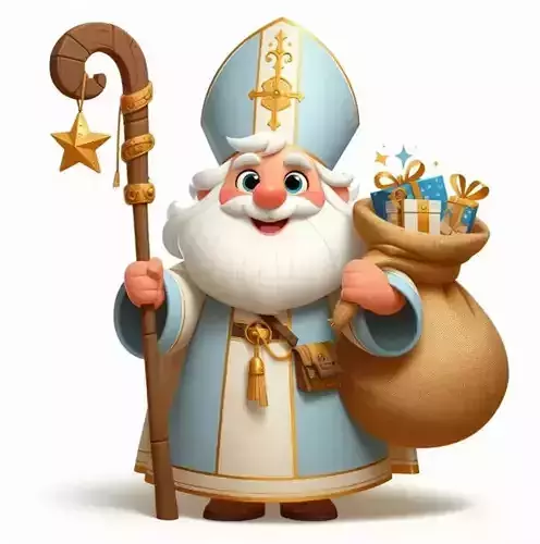 Saint Nicholas - Elegant Christmas Sculpture 3D Model