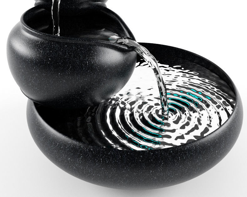 Indoor waterfall 3D model_1