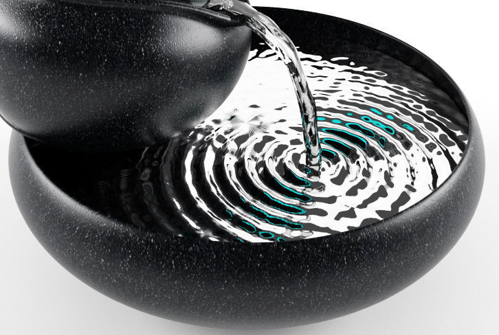 Indoor waterfall 3D model_3