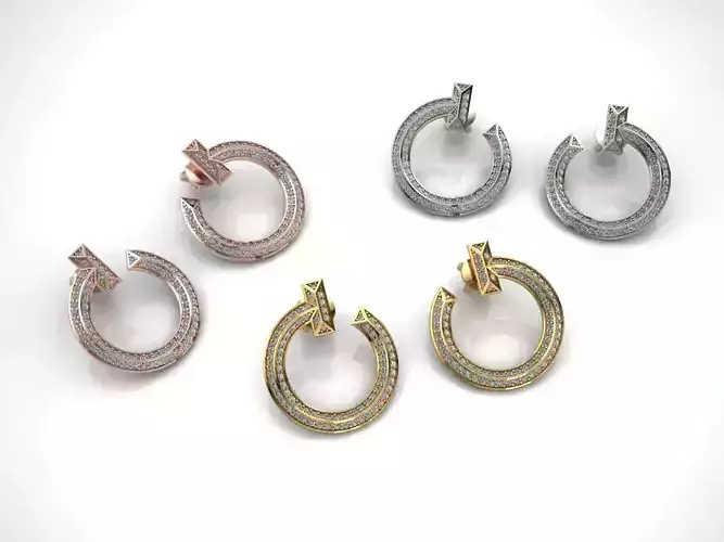 Brand Tiffany Earrings Jewelry Gold