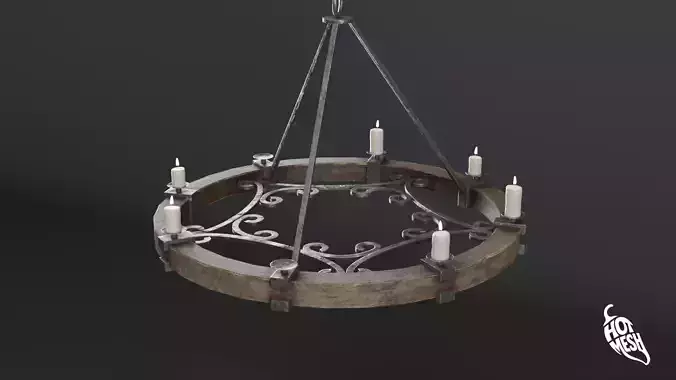 LOW POLY MEDIEVAL CHANDELIER