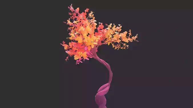 Low Poly Stylized Tree