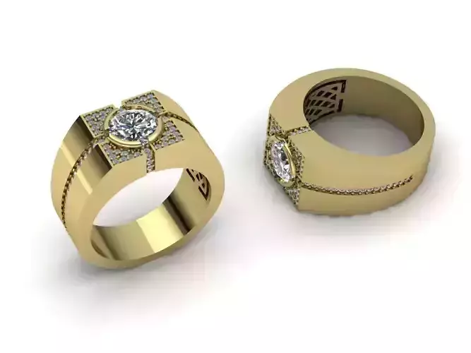 Mens Ring Jewelry Brand Gold