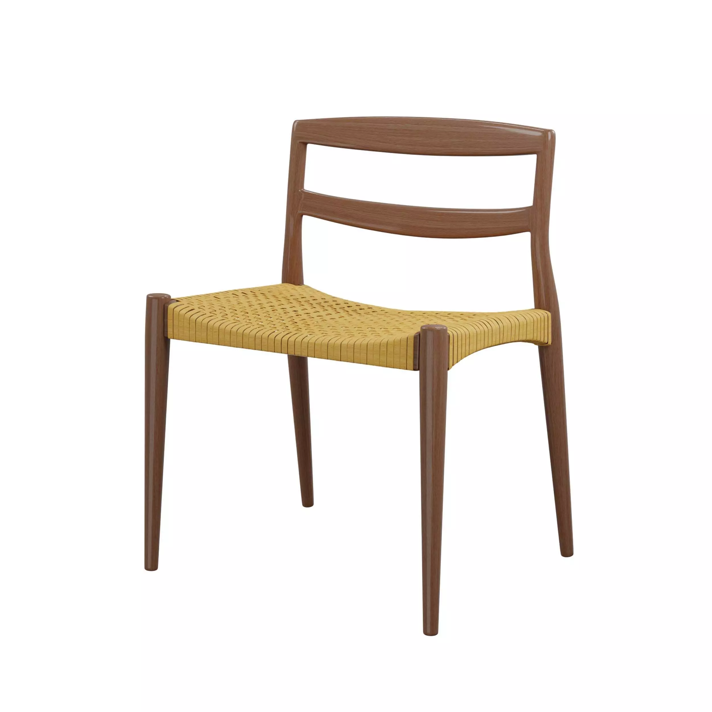Wood chair 01 3D model