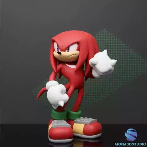  Knuckles the Echidna -  3D Printable Model  STL 